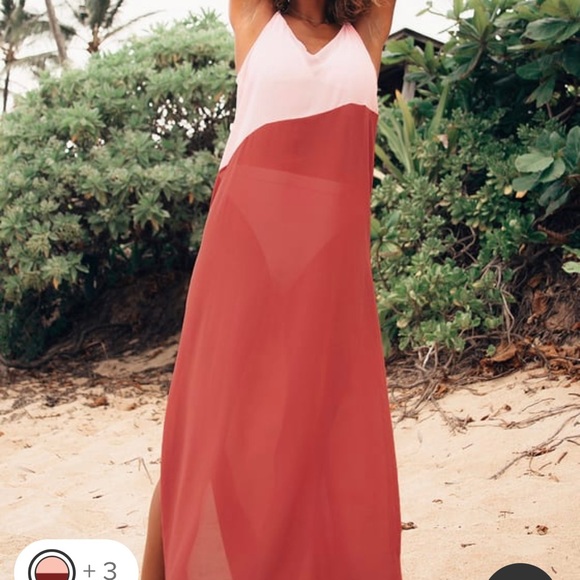 NWT- Seaside Retreat Red and Blush Maxi
Cover-Up - Picture 4 of 5